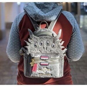NWT Loungefly Harry Potter Book Of Monsters Backpack Hogwarts Faux Fur